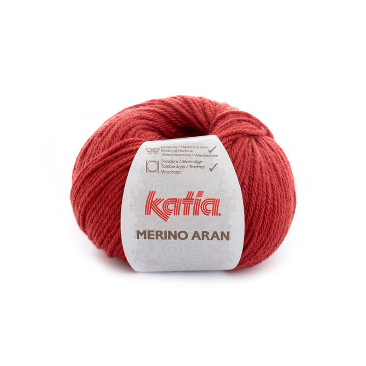 Katia Merino Aran, Farbe 21 Rubinrot – Schurwolle und Synthetik bei Lieblingsgarn