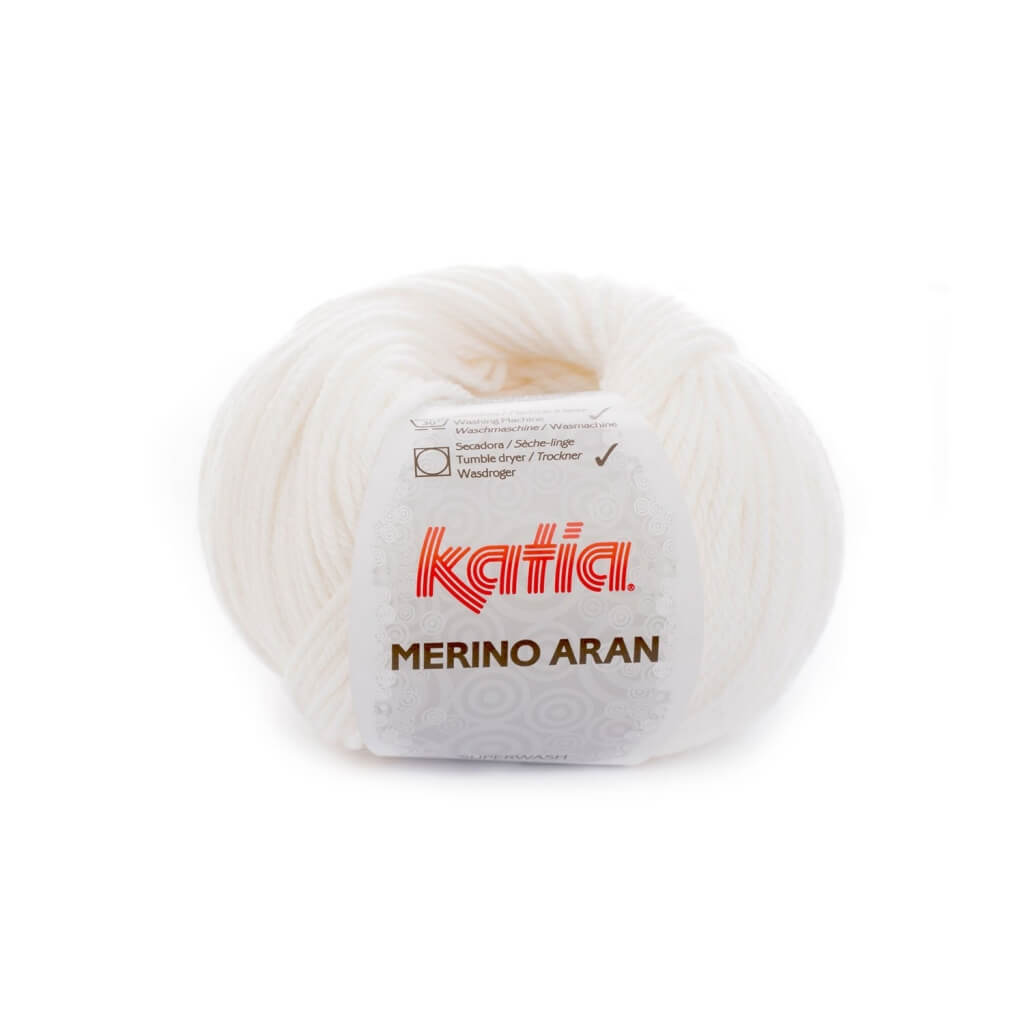 Katia Merino Aran, Farbe 1 Weiß – Schurwolle und Synthetik bei Lieblingsgarn