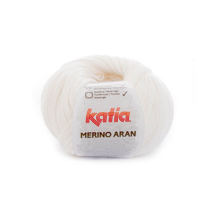 Katia Merino Aran, Farbe 1 Weiß – Schurwolle und Synthetik bei Lieblingsgarn