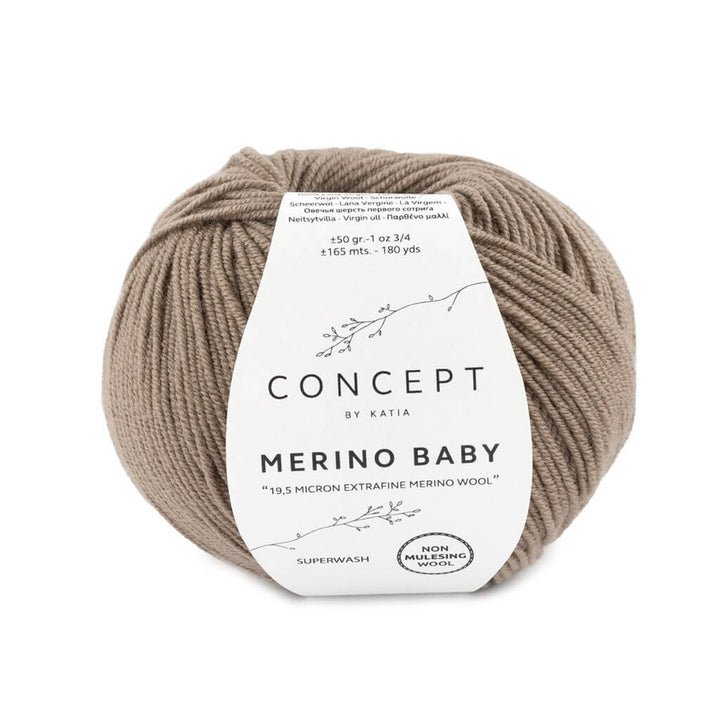 Katia Concept Merino Baby, Farbe 42 Dunkelbeige – Merino und Schurwolle bei Lieblingsgarn