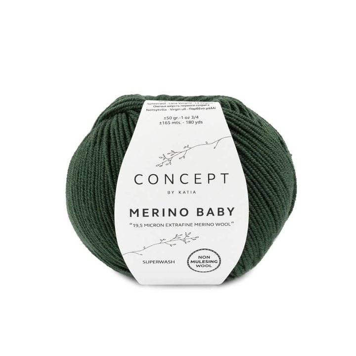 Katia Concept Merino Baby, Farbe 85 Dunkelgrün – Merino und Schurwolle bei Lieblingsgarn