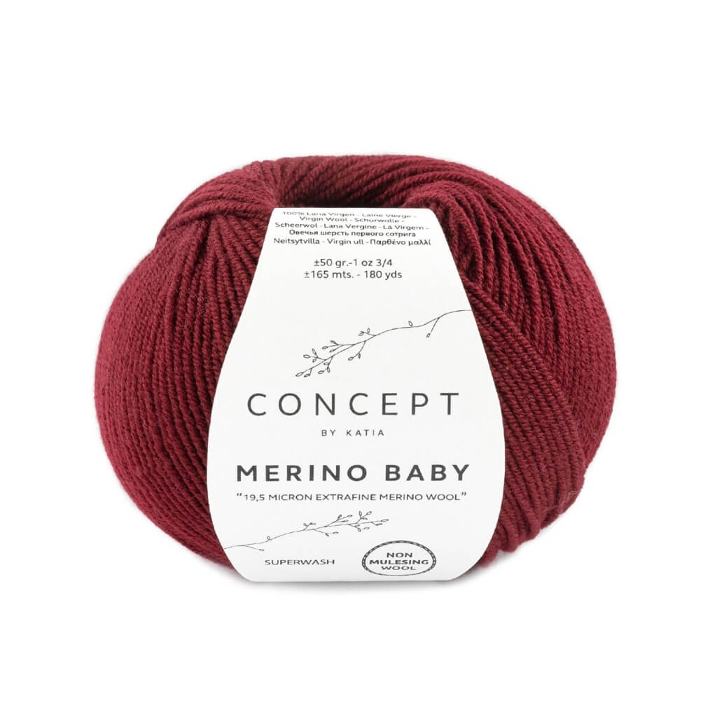 Katia Concept Merino Baby, Farbe 62 Dunkelweinrot – Merino und Schurwolle bei Lieblingsgarn