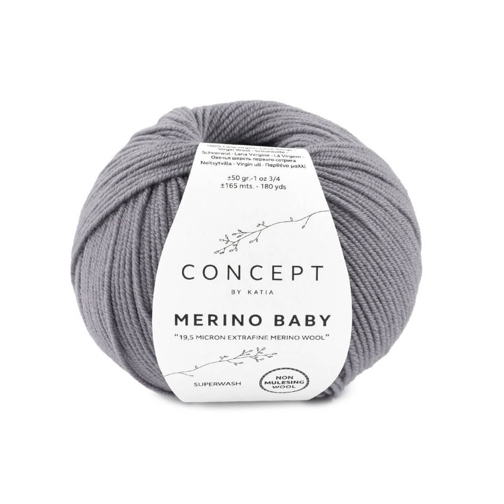 Katia Concept Merino Baby, Farbe 25 Grau – Merino und Schurwolle bei Lieblingsgarn