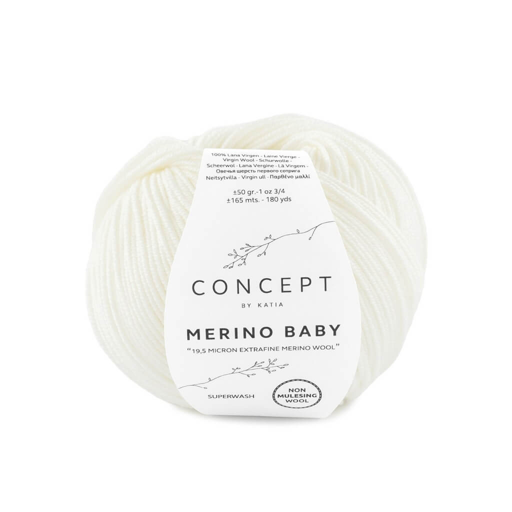 Katia Concept Merino Baby, Farbe 3 Naturweiß – Merino und Schurwolle bei Lieblingsgarn