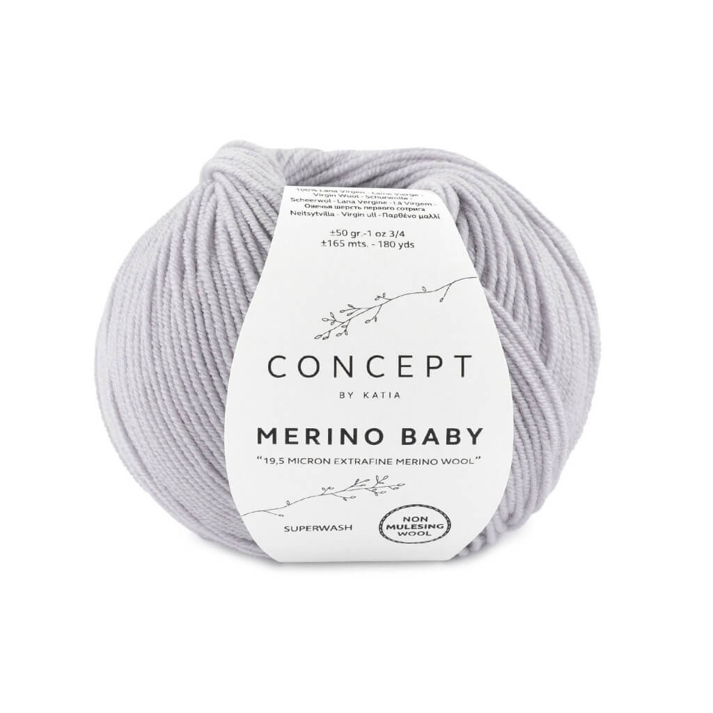 Katia Concept Merino Baby, Farbe 55 Perlhellgrau – Merino und Schurwolle bei Lieblingsgarn
