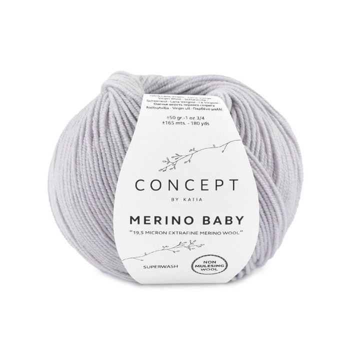 Katia Concept Merino Baby, Farbe 55 Perlhellgrau – Merino und Schurwolle bei Lieblingsgarn