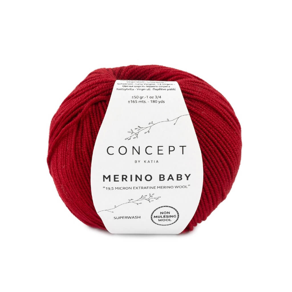 Katia Concept Merino Baby, Farbe 50 Weinrot – Merino und Schurwolle bei Lieblingsgarn