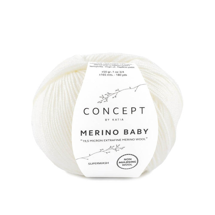 Katia Concept Merino Baby, Farbe 1 Weiß – Merino und Schurwolle bei Lieblingsgarn