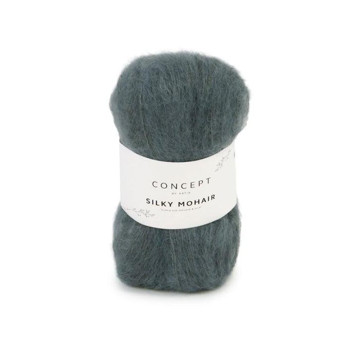 Katia Concept Silky Mohair, Farbe 0105 Mittelgrau – Mohair, Schurwolle und Seide bei Lieblingsgarn