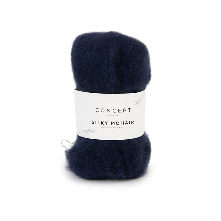 Katia Concept Silky Mohair, Farbe 0107 Nachtblau – Mohair, Schurwolle und Seide bei Lieblingsgarn
