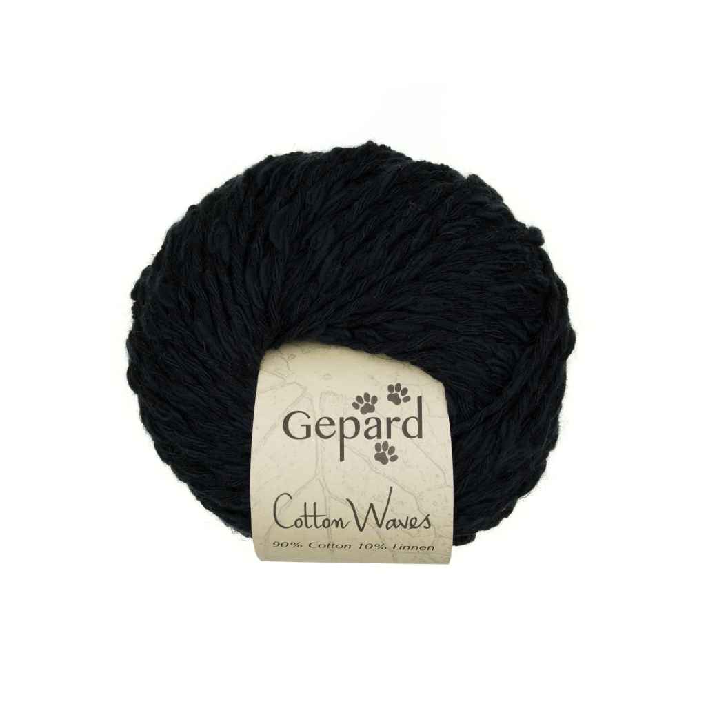 Gepard CottonWaves, Farbe 599 Noir – Baumwolle und Leinen bei Lieblingsgarn