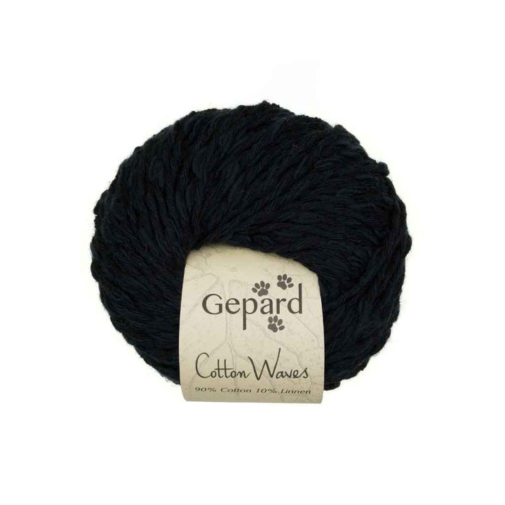 Gepard CottonWaves, Farbe 599 Noir – Baumwolle und Leinen bei Lieblingsgarn