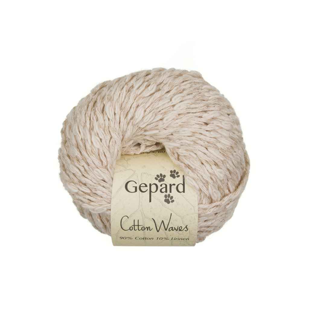 Gepard CottonWaves, Farbe 102 Raw White – Baumwolle und Leinen bei Lieblingsgarn