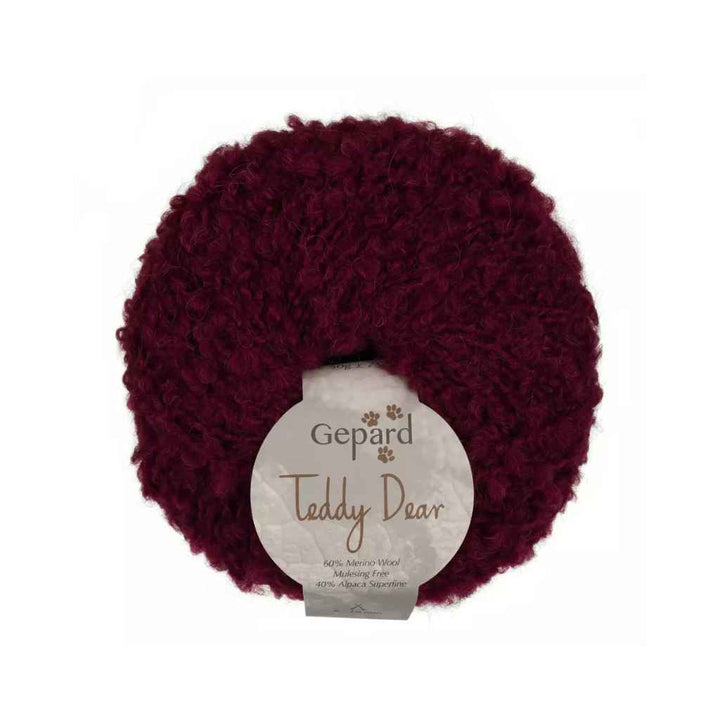 Gepard Teddy Dear, Farbe 470 – Dark Cherry – Alpaka und Schurwolle bei Lieblingsgarn