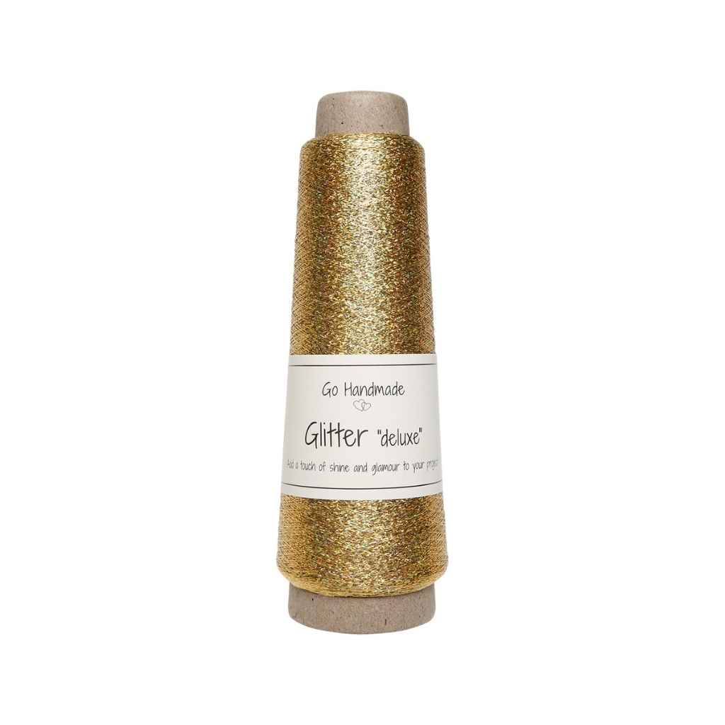 Go Handmade Yarn Glitter deluxe, Farbe Gold – Synthetik bei Lieblingsgarn