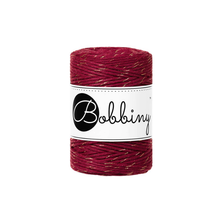 Bobbiny Makramee Garn 1,5 mm, Farbe Golden Wine Red – Baumwolle bei Lieblingsgarn