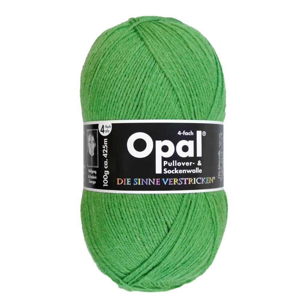 Opal 1990 - Grasgrün Opal Sockenwolle Uni 4-fach 100g Lieblingsgarn