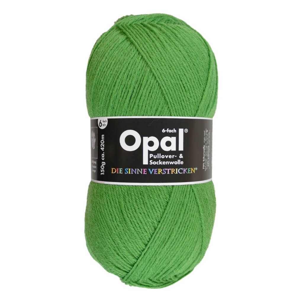 Opal 7903 - Grasgrün Opal Sockenwolle Uni 6-fach 150g Lieblingsgarn