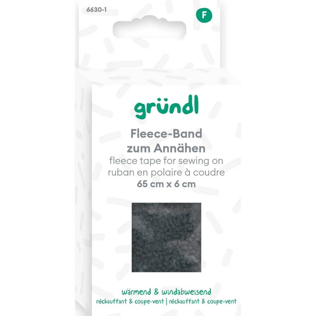 Gründl Fleece Band 65 x 6 cm, Farbe anthrazit – Kunststoff bei Lieblingsgarn