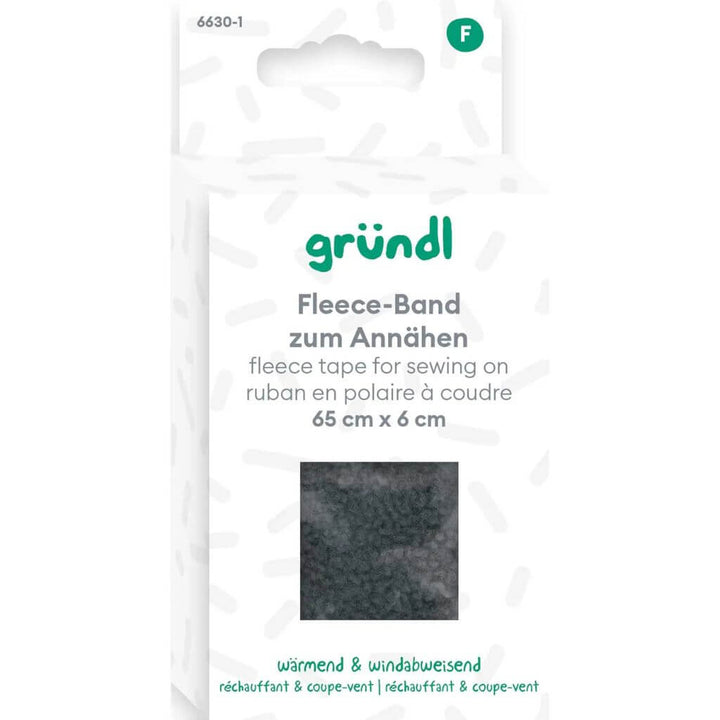 Gründl Fleece Band 65 x 6 cm, Farbe anthrazit – Kunststoff bei Lieblingsgarn