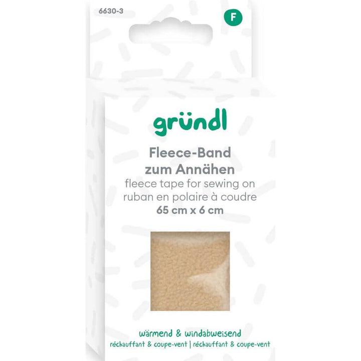 Gründl Fleece Band 65 x 6 cm, Farbe sand – Kunststoff bei Lieblingsgarn