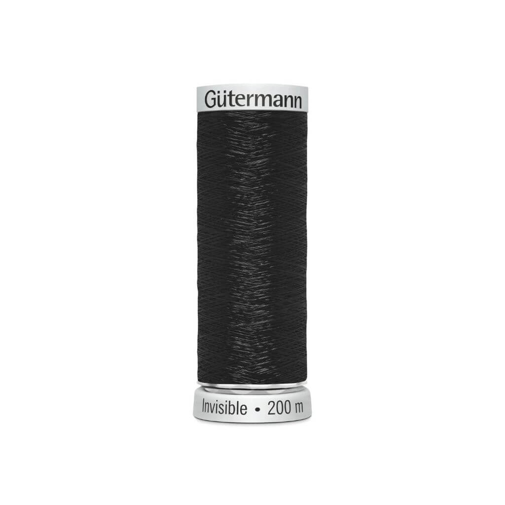 Gütermann Sulky Invisible 200 m, Farbe 1005 Schwarz – Synthetik bei Lieblingsgarn
