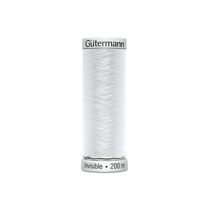 Gütermann Sulky Invisible 200 m, Farbe 1001 Weiss – Synthetik bei Lieblingsgarn