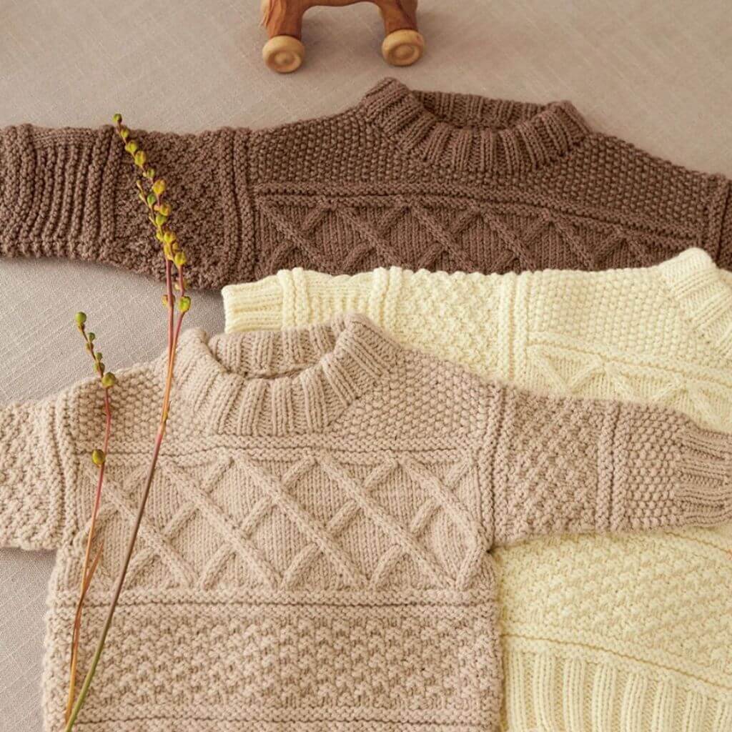 Sandnes Garn Pattern Kinder Pullover Guernsey Sweater Baby Strickanleitung - Sandnes Garn (Heft) bei bei bei Lieblingsgarn