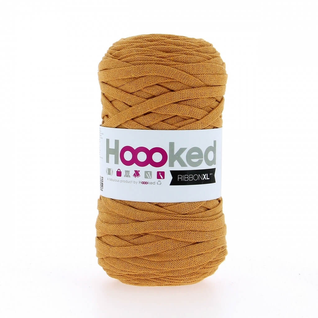 Hoooked RibbonXL, Farbe Harvest Ocre – Baumwolle bei Lieblingsgarn