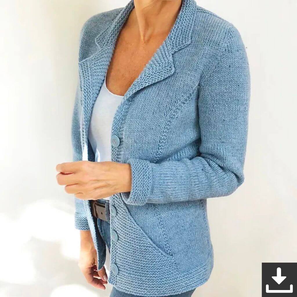 Hinterm Stein Strickjacke Big Triangle Strickanleitung - Hinterm Stein (PDF) bei bei bei bei Lieblingsgarn