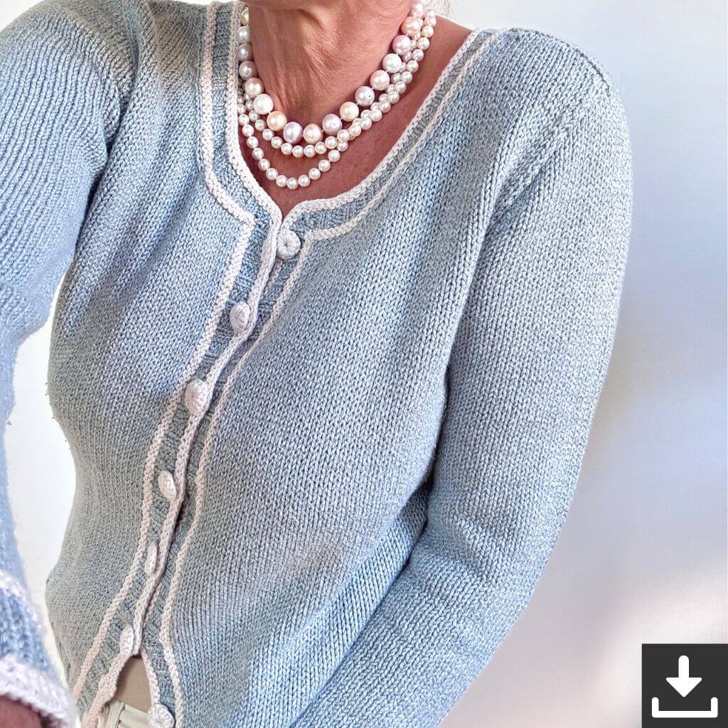 Hinterm Stein Strickjacke Bright as a Button Strickanleitung - Hinterm Stein (PDF) bei bei bei bei Lieblingsgarn