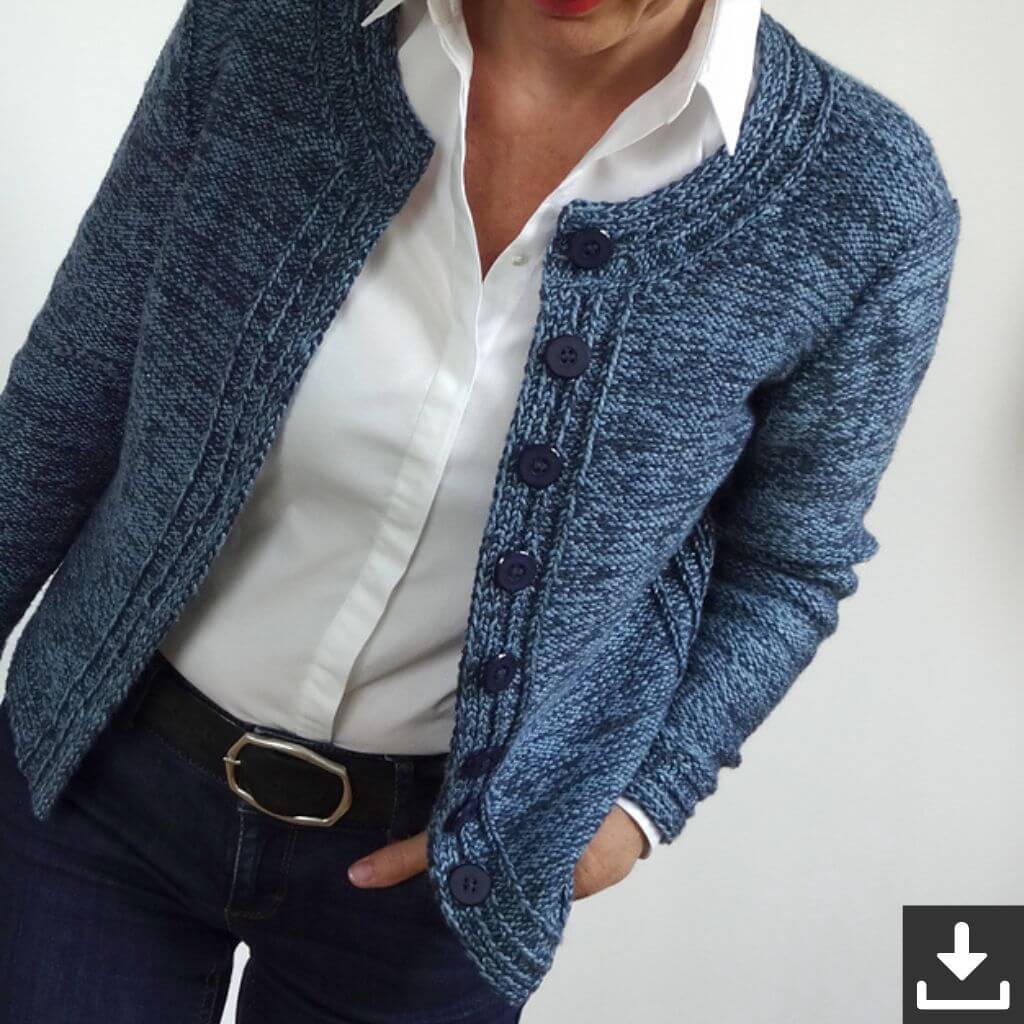 Hinterm Stein Pattern Strickjacke Chanel Blues Strickanleitung - Hinterm Stein (PDF) bei bei bei bei Lieblingsgarn