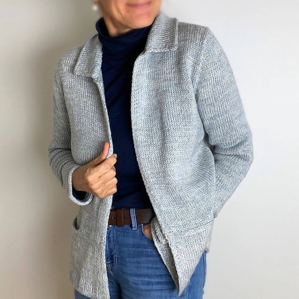 Hinterm Stein Pattern Strickjacke Focus on Lines Strickanleitung - Hinterm Stein (PDF) bei bei bei bei bei Lieblingsgarn
