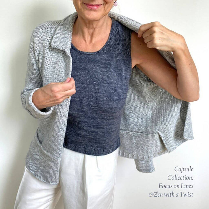 Hinterm Stein Pattern Strickjacke Focus on Lines Strickanleitung - Hinterm Stein (PDF) bei bei bei bei bei Lieblingsgarn