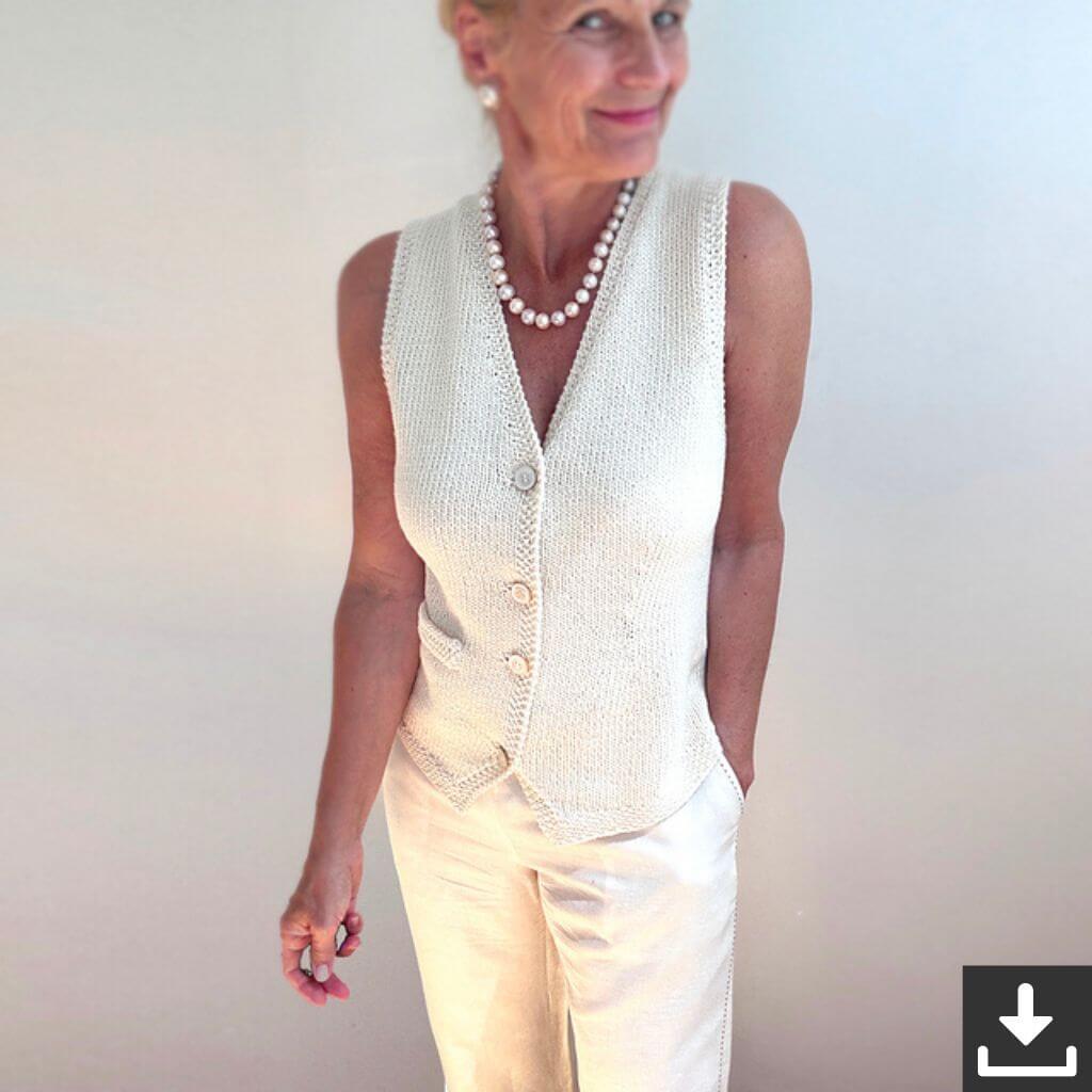 Hinterm Stein Weste Tailored Vest Strickanleitung - Hinterm Stein (PDF) bei bei bei bei Lieblingsgarn