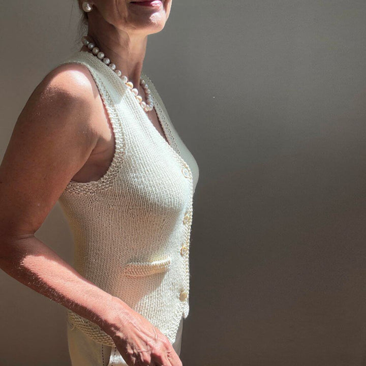 Hinterm Stein Pattern Weste Tailored Vest Strickanleitung - Hinterm Stein (PDF) bei bei bei bei Lieblingsgarn