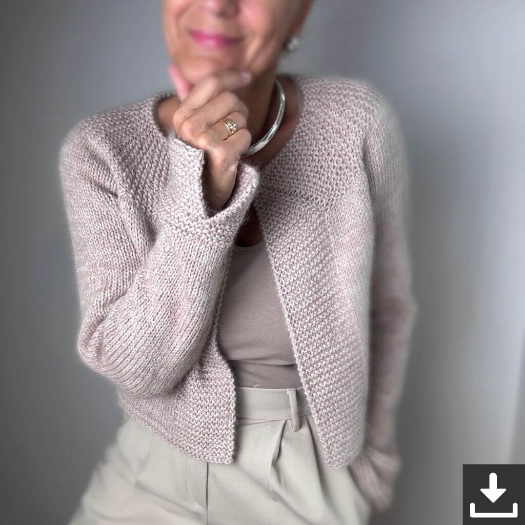 Hinterm Stein Pattern Strickjacke Turn around the Corner Strickanleitung - Hinterm Stein (PDF) bei bei bei bei Lieblingsgarn