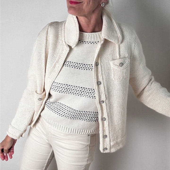 Hinterm Stein Strickjacke White Jeans Jacket Strickanleitung - Hinterm Stein (PDF) bei bei bei bei Lieblingsgarn