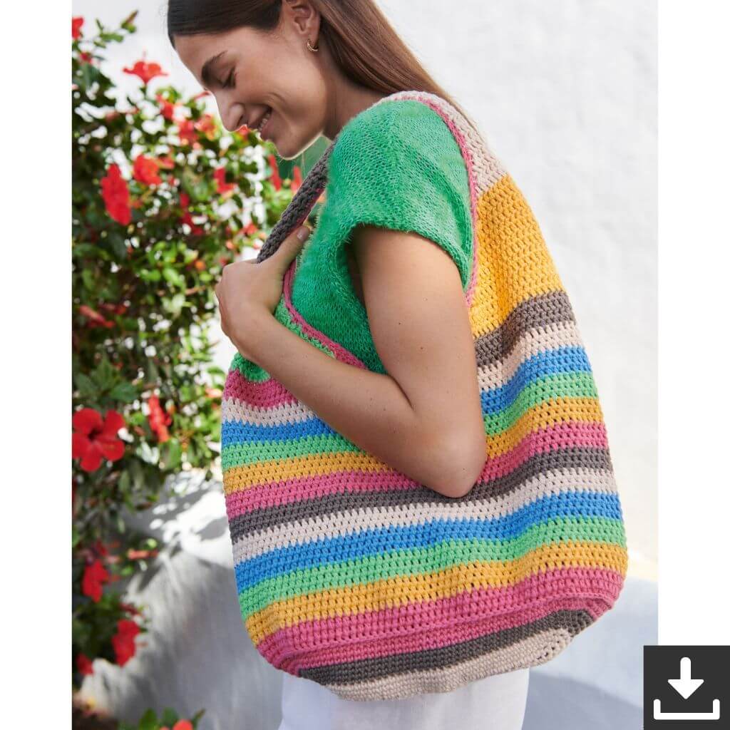 Lana Grossa Pattern Bunte Tasche Häkelanleitung - Lana Grossa (PDF) bei bei bei bei bei bei bei Lieblingsgarn