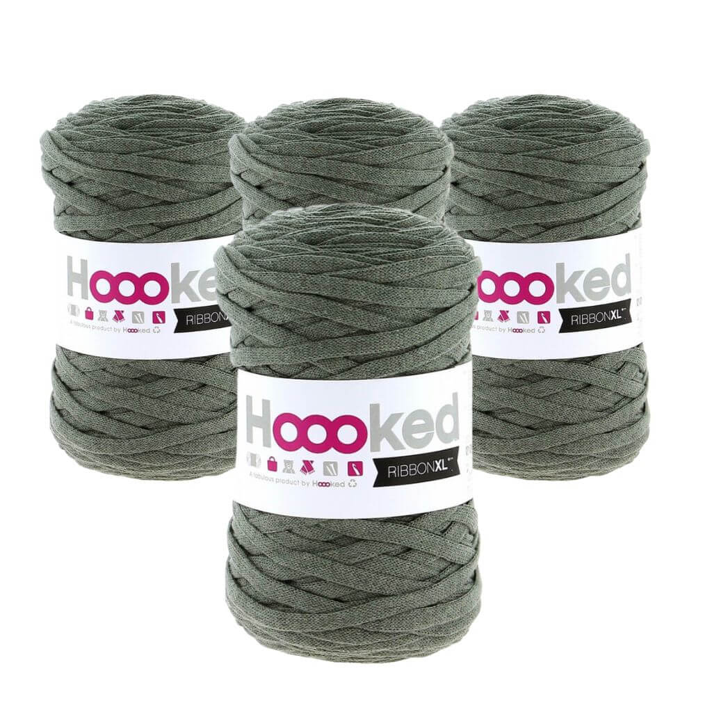 Hoooked RibbonXL 4er Spar-Set, Farbe Dried Herb – Baumwolle bei Lieblingsgarn