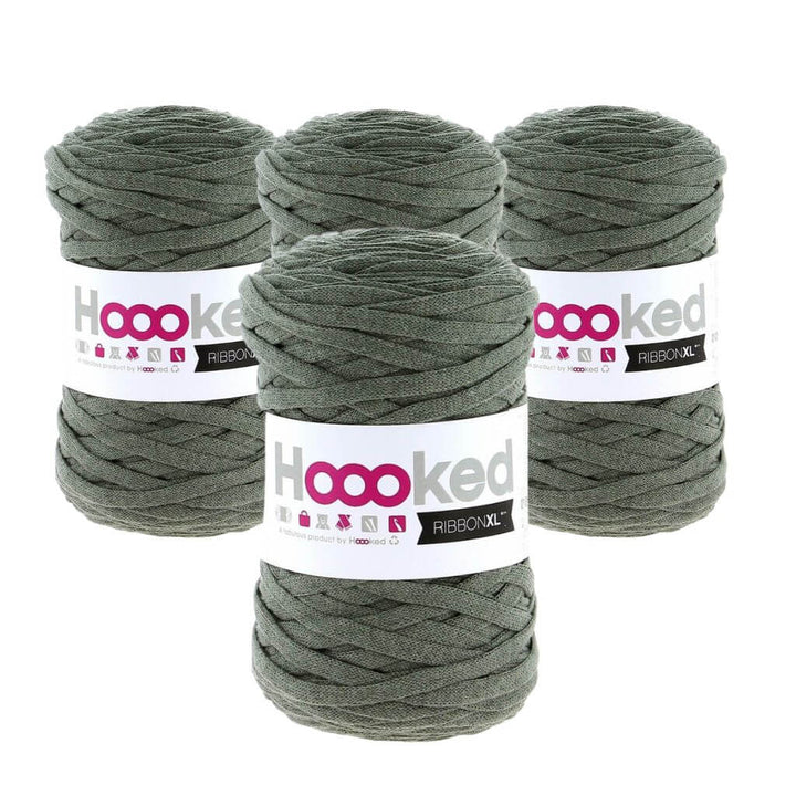 Hoooked RibbonXL 4er Spar-Set, Farbe Dried Herb – Baumwolle bei Lieblingsgarn
