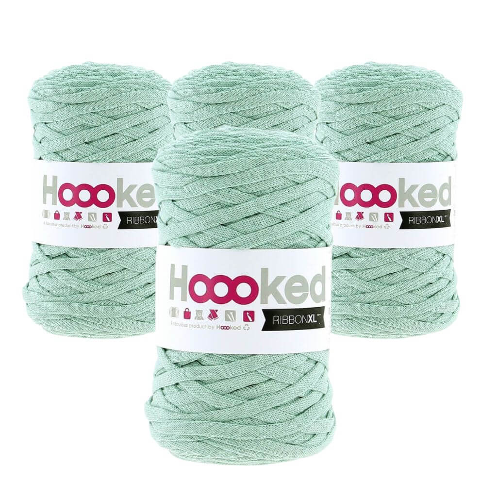 Hoooked RibbonXL 4er Spar-Set, Farbe Early Dew – Baumwolle bei Lieblingsgarn