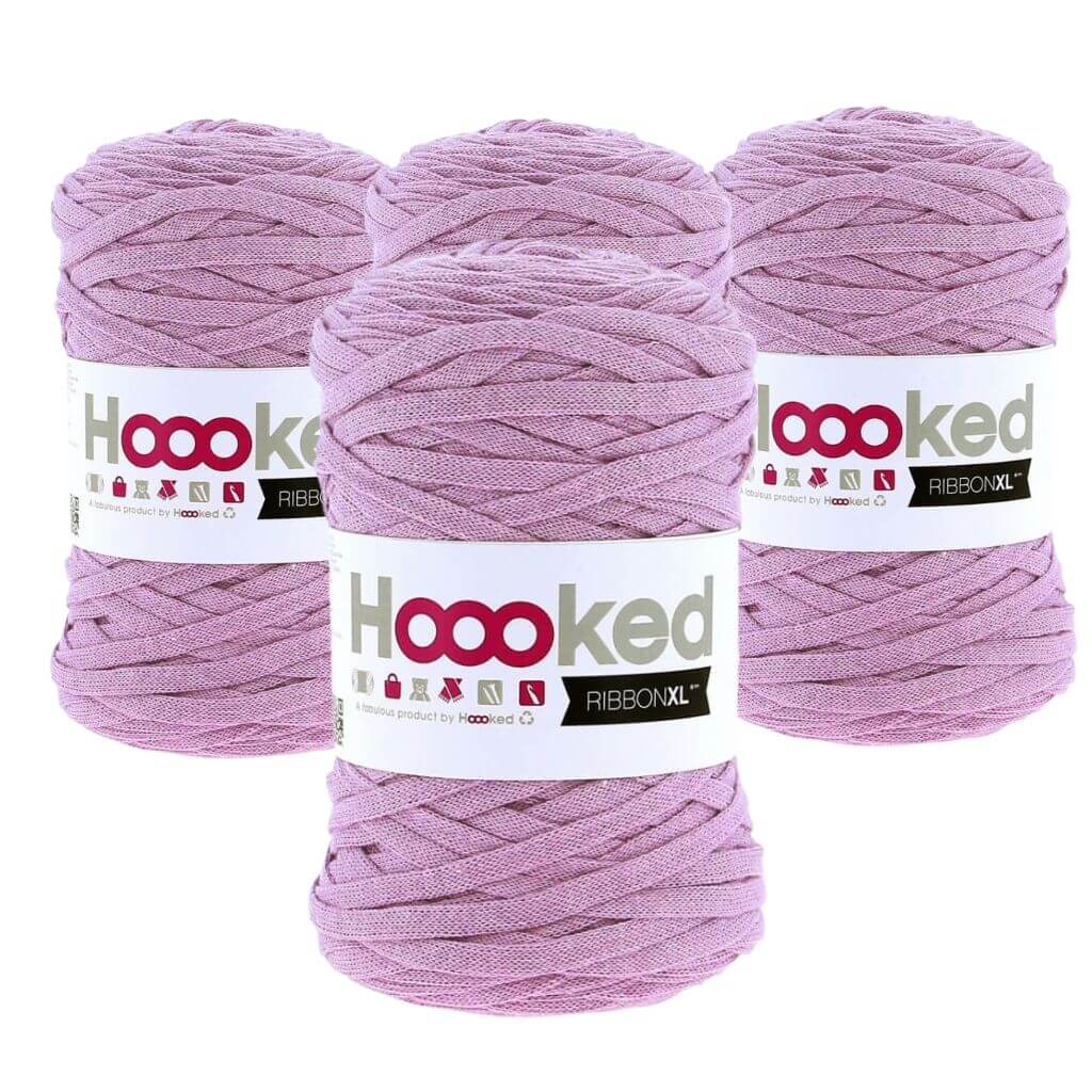 Hoooked RibbonXL 4er Spar-Set, Farbe Lila Dusk – Baumwolle bei Lieblingsgarn