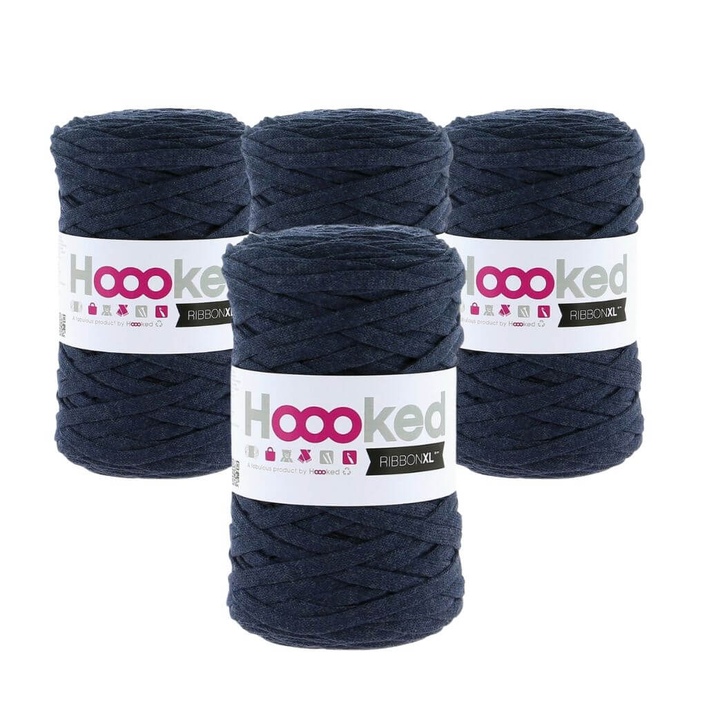 Hoooked RibbonXL 4er Spar-Set, Farbe Riverside Jeans – Baumwolle bei Lieblingsgarn