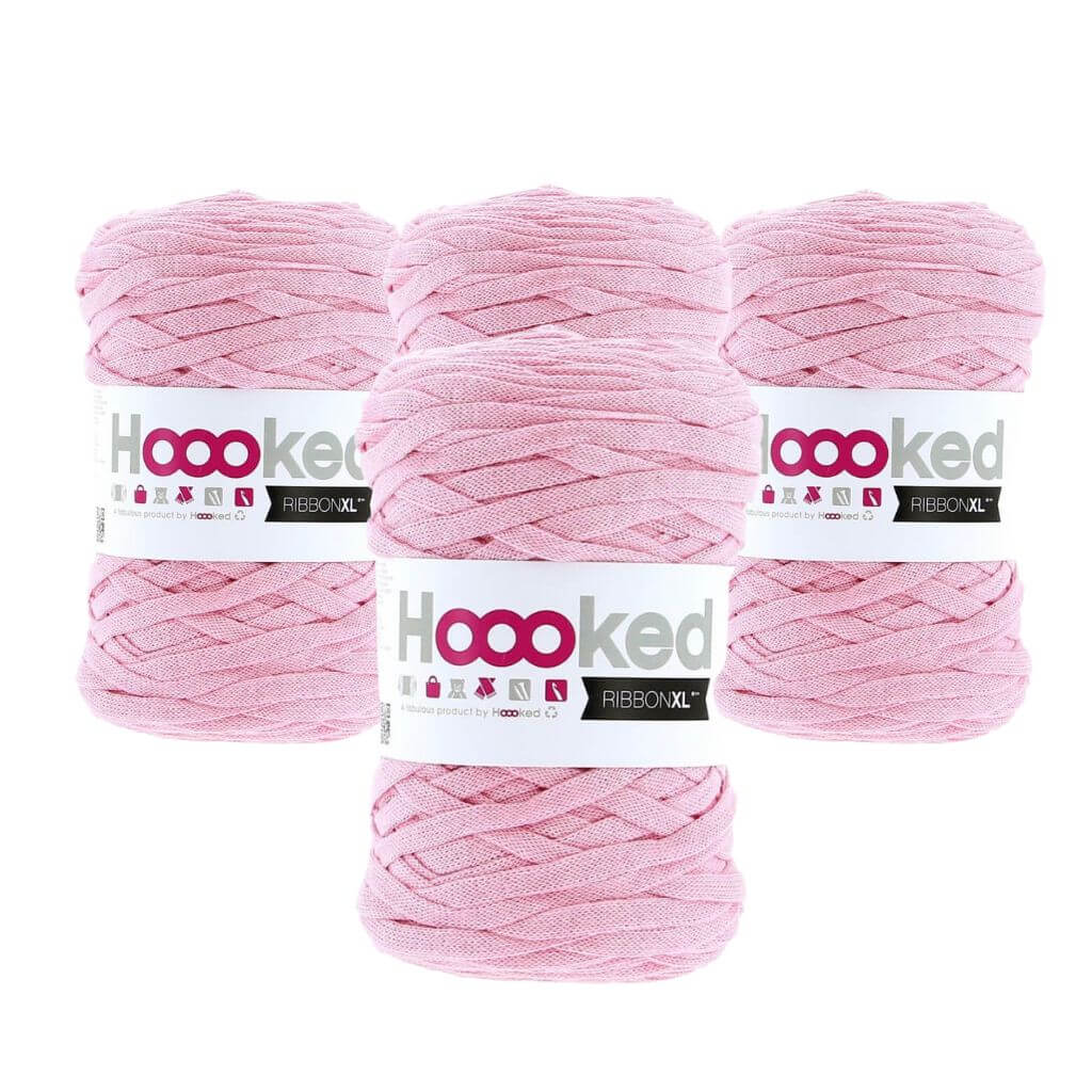 Hoooked RibbonXL 4er Spar-Set, Farbe Sweet Pink – Baumwolle bei Lieblingsgarn