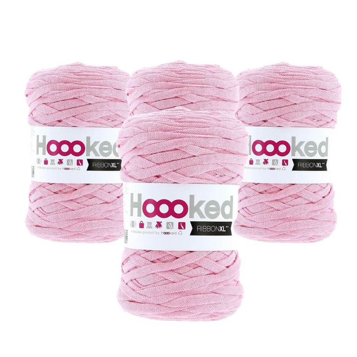 Hoooked RibbonXL 4er Spar-Set, Farbe Sweet Pink – Baumwolle bei Lieblingsgarn