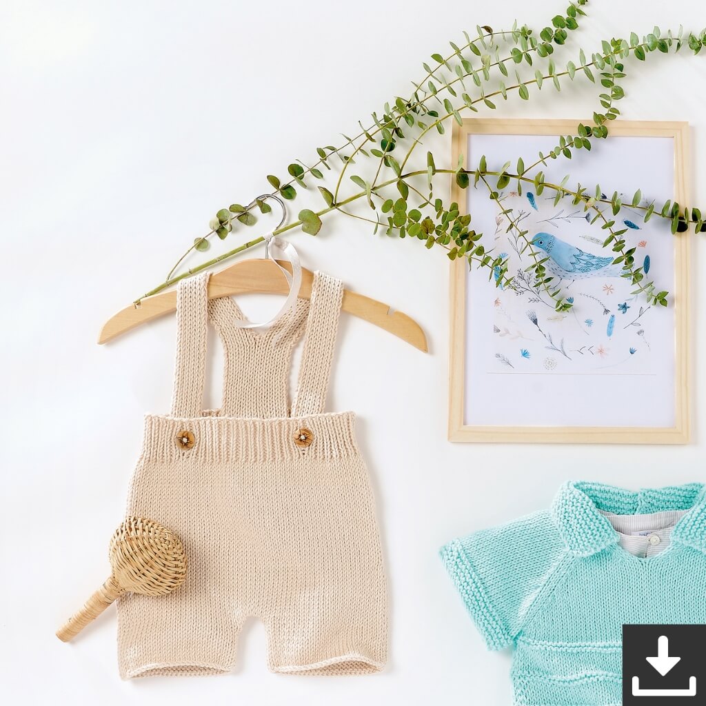 Lana Grossa Pattern Baby Latzhose Strickset - Lana Grossa (PDF) bei bei bei bei Lieblingsgarn