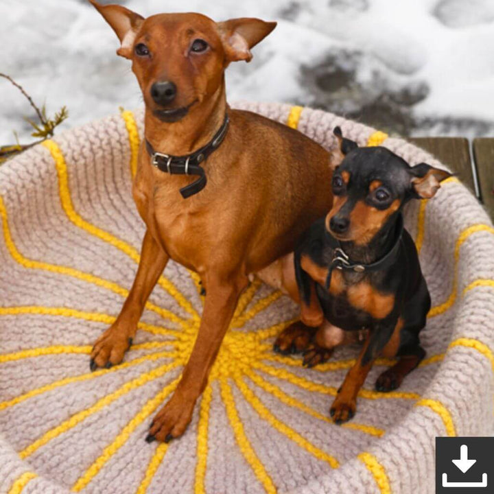 Drops Design Pattern Hundekorb Hot Dog Strickanleitung - Drops (PDF) bei bei bei bei Lieblingsgarn