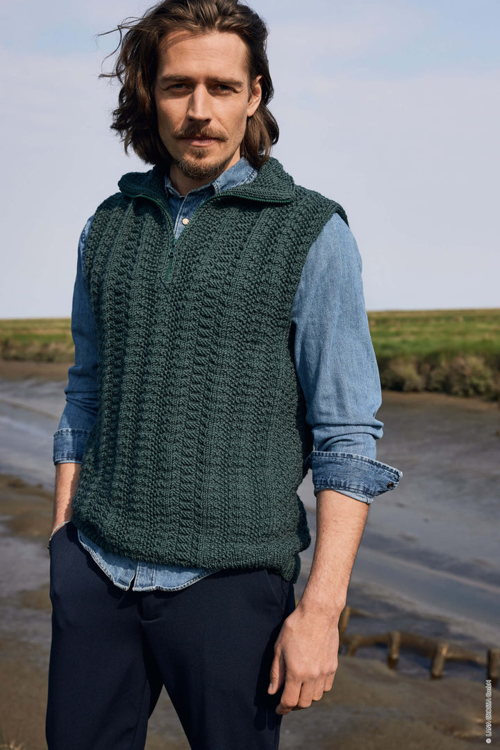 Lana Grossa Pattern Herren Pullunder Strickanleitung - Lana Grossa (Heft) bei bei bei bei bei bei bei Lieblingsgarn