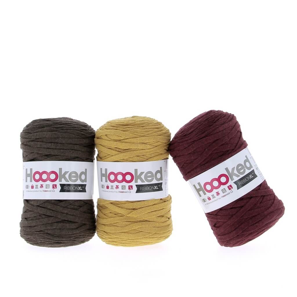 Hoooked Set aus 3 Rollen RibbonXL, Farbe Indian Summer – Baumwolle bei Lieblingsgarn